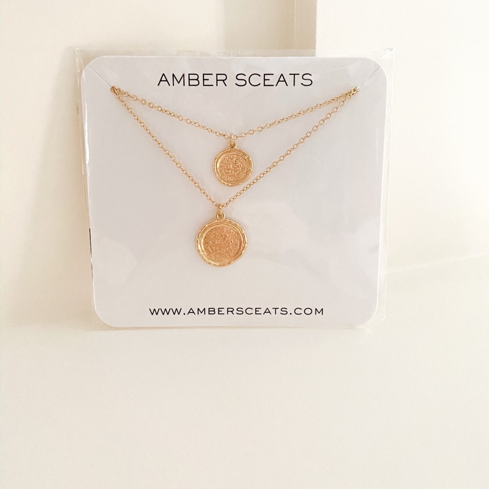 Amber Sceats Gold Coin Necklace